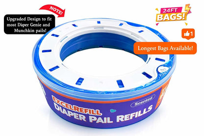 ExcelRefill Diaper Pail Refills Compatible With Diaper Genie And Munchkin Pails, 1280 Count (photo 4)