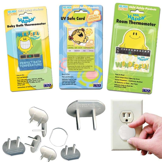 New Resources Group Mr. Men & Little Miss Safety Card And Outlet Cap Bundle