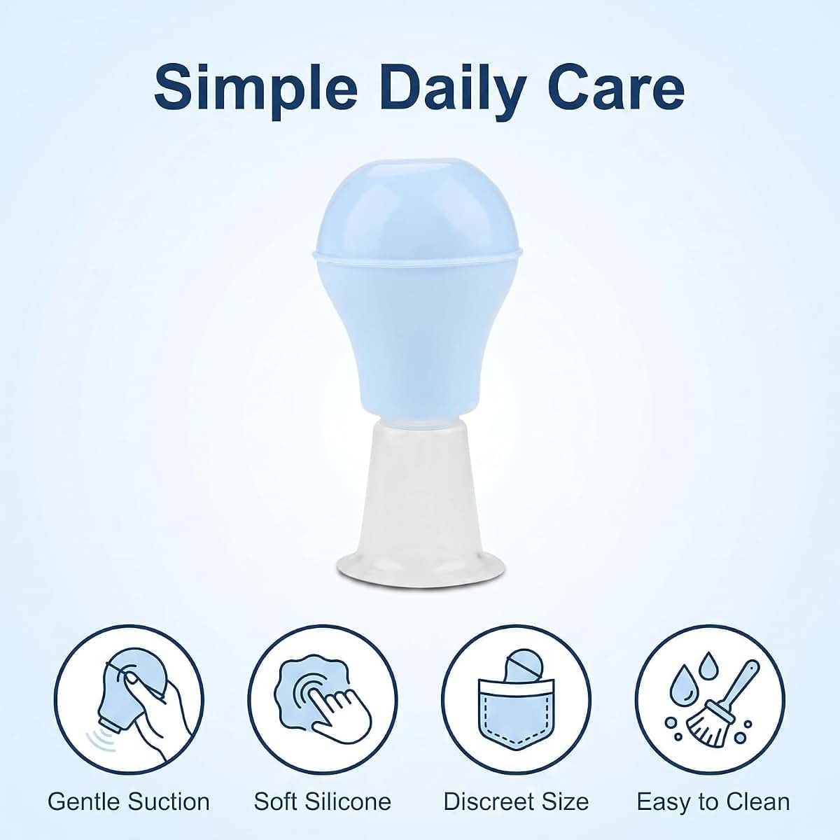 Blue Silicone Nipple Corrector for Postpartum Nursing Care