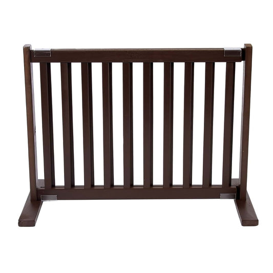 Dynamic Accents Freestanding Pet Gate 20 Inch Small Mahogany