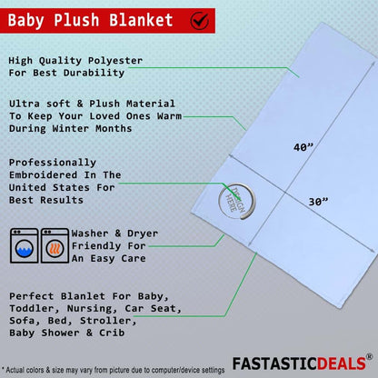 BabyOneStop F-16 Fighting Falcon Polyester Baby Blanket 40x30 Inch