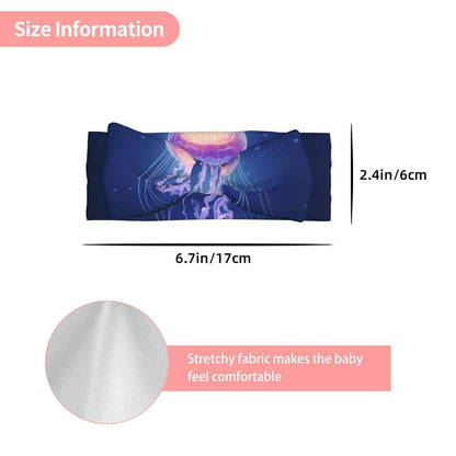 Glowing Jellyfish Print Baby Bow Headband for Newborns and Babies