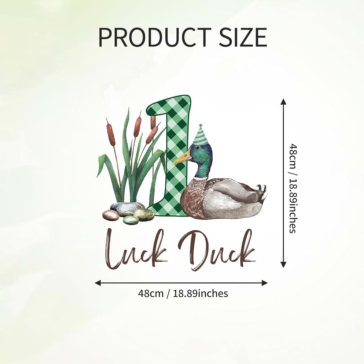 Dvehdbay Mallard Duck Birthday Party Decorations Luck Duck Sign Decal