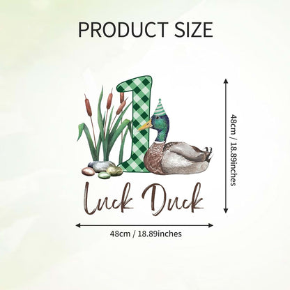 Dvehdbay Mallard Duck Birthday Party Decorations Luck Duck Sign Decal