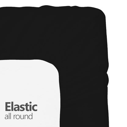 BabyOneStop Microfiber Crib Sheets 2-Pack Black For Standard Mattresses