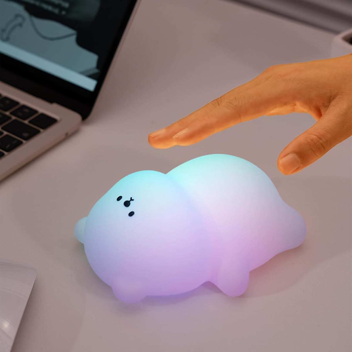 Lying Bear Dimmable LED Night Light for Nursery and Room Decor