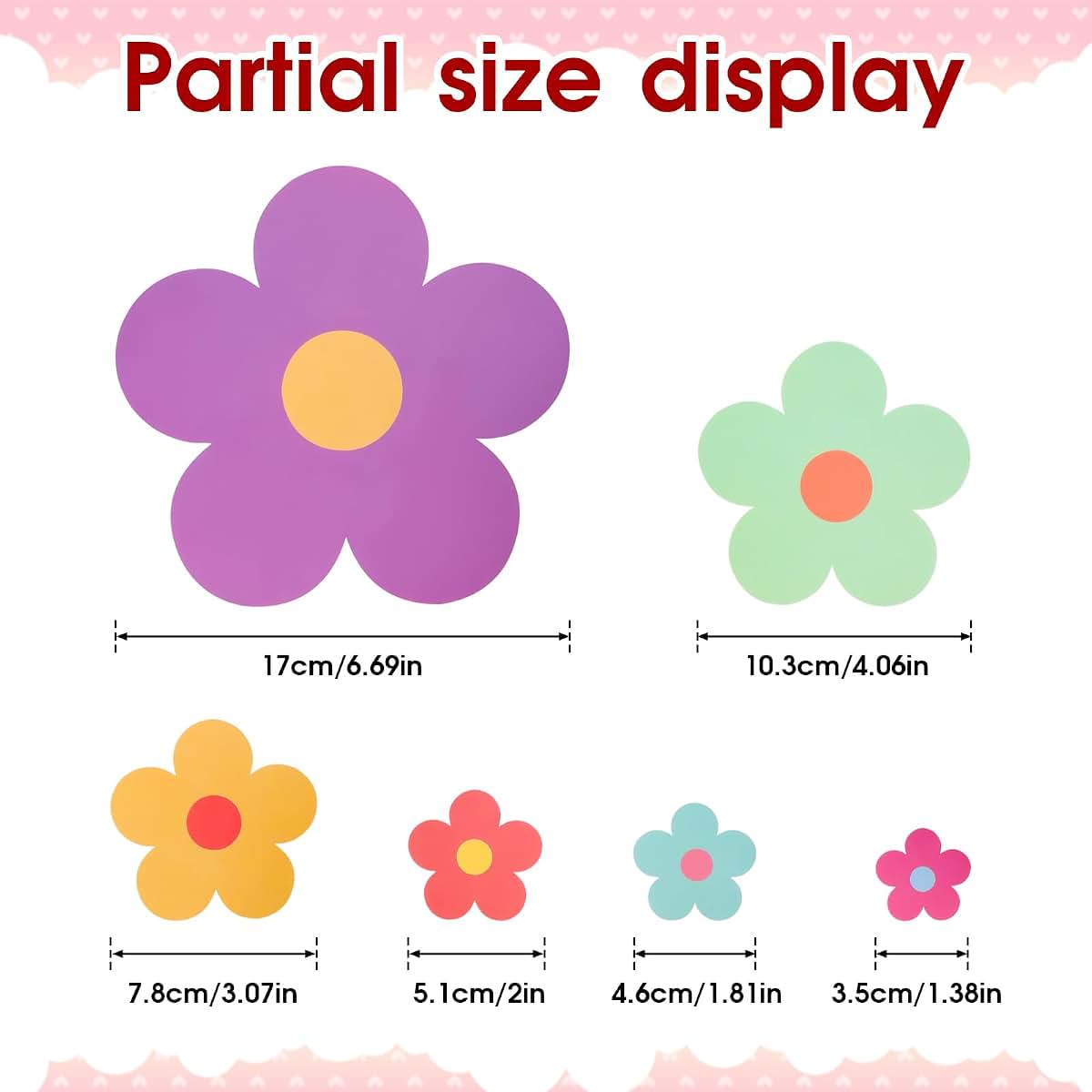 Comnico Cute Floral PVC Peel And Stick Wall Decals for Home Decor