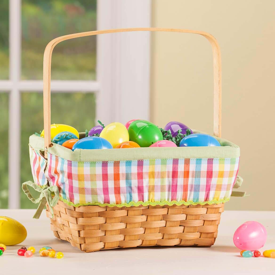 Fox Valley Traders Plaid Wicker Easter Basket
