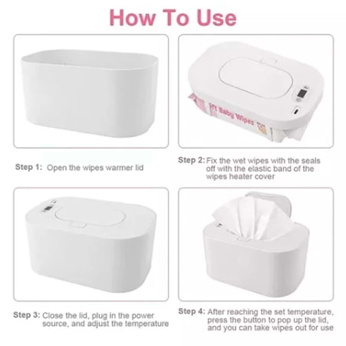 Locadence Wipe Warmer, Large Capacity Constant Temperature Wet Wipes Dispenser (photo 4)