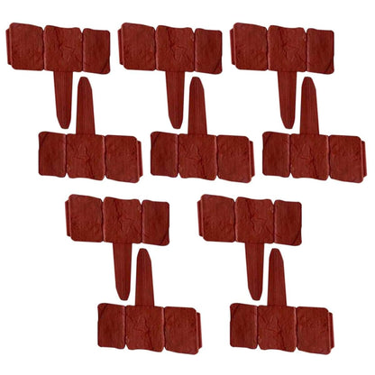 YLHHWVY 10Pcs Black Plant Border Stone Effect Lawn Edging Plastic Garden Palisade Fence Plant Border for Flower Bed