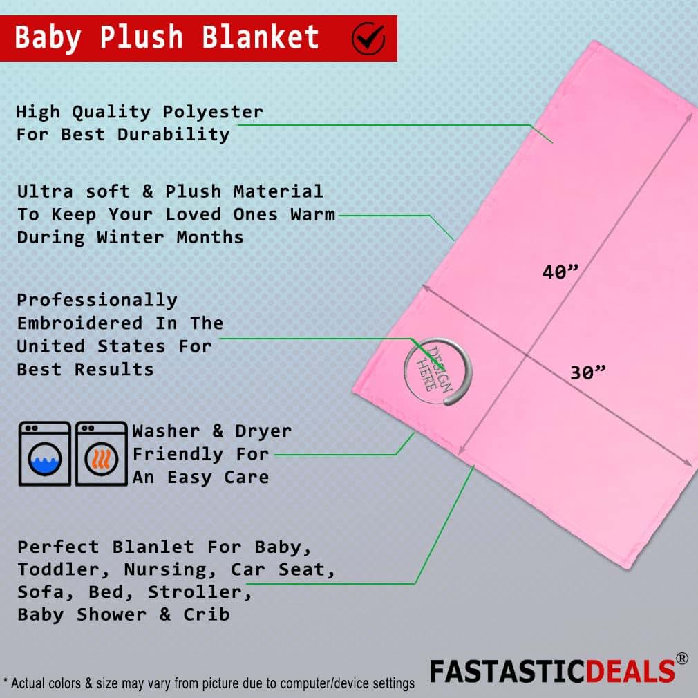 Fastasticdeals Baby Blanket Orca Whale Design 100% Polyester 40x30 Inches