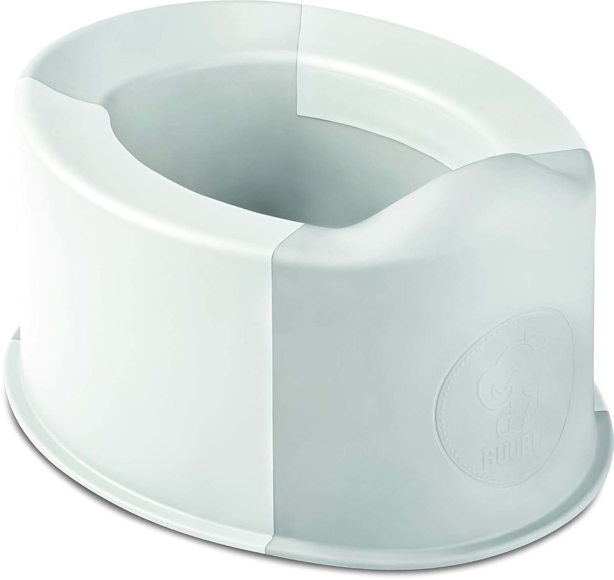 Buubla Foldable Potty Chair in White and Light Gray for Home and Travel (photo 2)