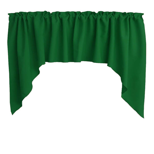 Zen Creative Designs Solid Poplin Swag Window Valance in Valley Green