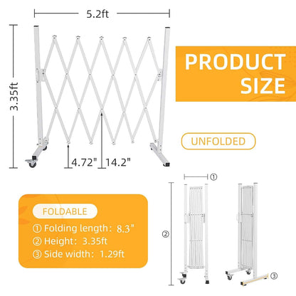 AkiiGer Metal Expandable Barrier Fence Gate for Dogs and Pets