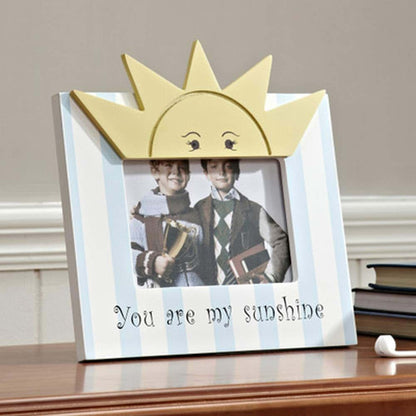 CribMATE Nursery Room Decorative Picture Frame, Blue Sunshine Design