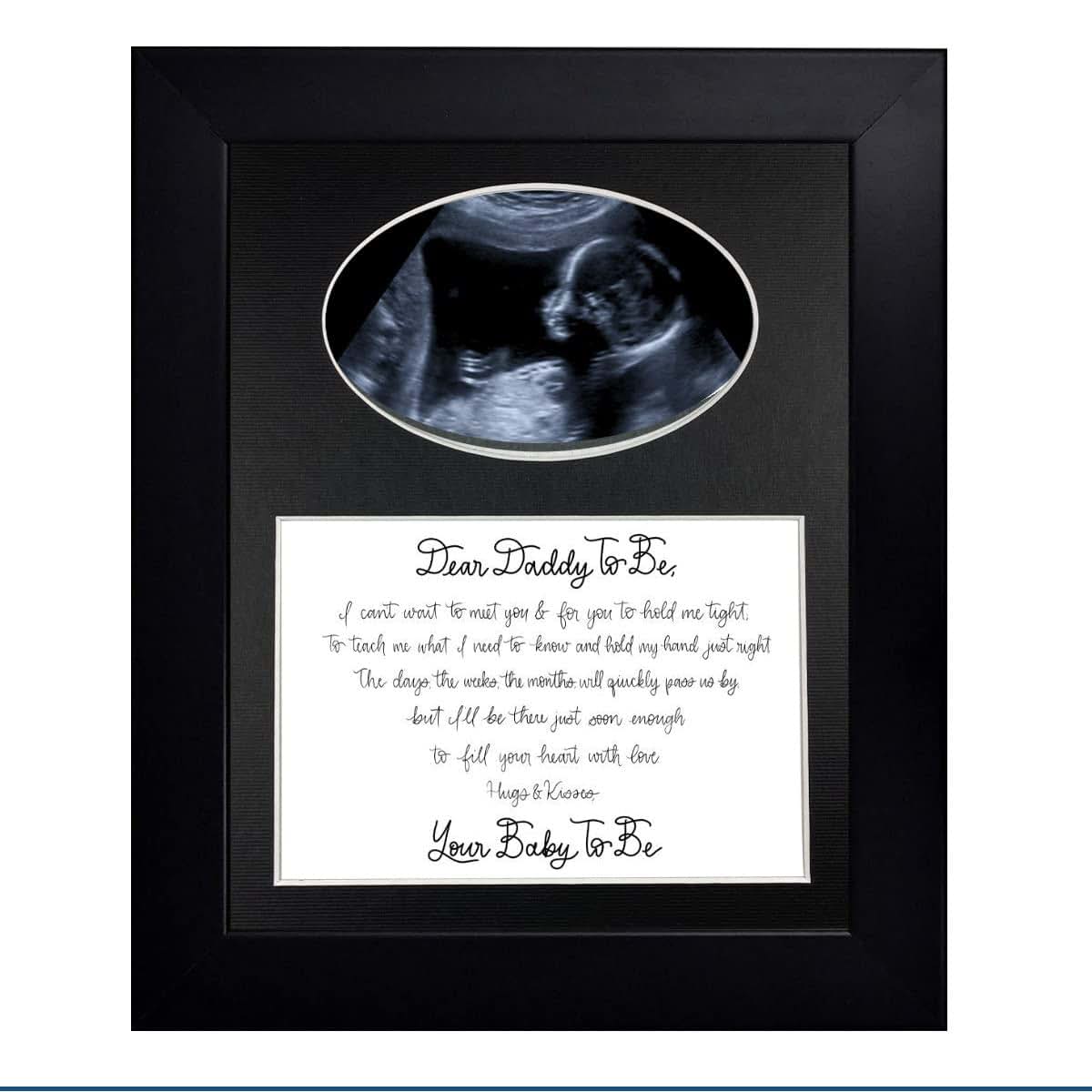 Rustic Red Door Co. Daddy To Be Picture Frame with Mat - 8x10 Baby Ultrasound Picture Frame – Dear Daddy To Be New