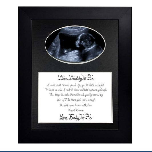 Rustic Red Door Co. Daddy To Be Picture Frame with Mat - 8x10 Baby Ultrasound Picture Frame – Dear Daddy To Be New