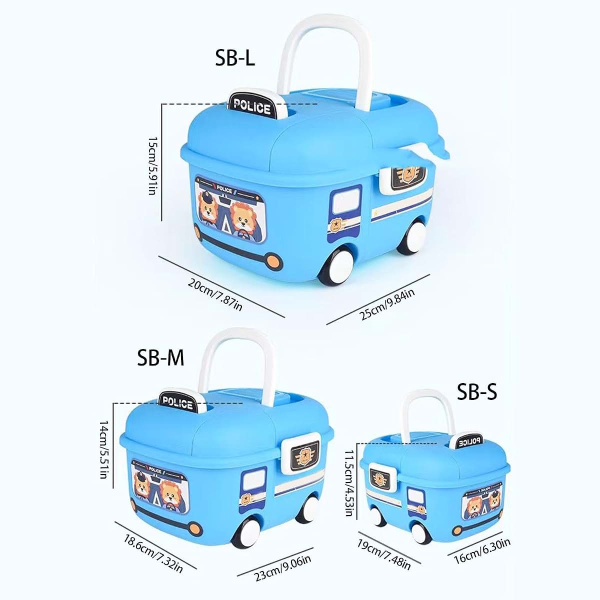 WOZUN Cartoon Car Toy Storage Organizers with Sturdy Base for Bedroom Playrooms Home Organization Organizers Box (photo 3)