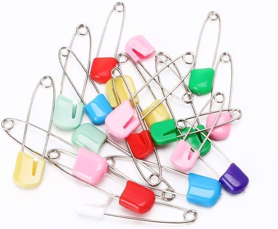 BabyOneStop 20 Count 2-Inch Cloth Diaper Pins for Fasteners