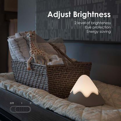 DesignNest Snow Mountain Night Light - Modern Home Decor & Nursery Lamp - Dimmable Soft Silicone, Tap Control (photo 3)