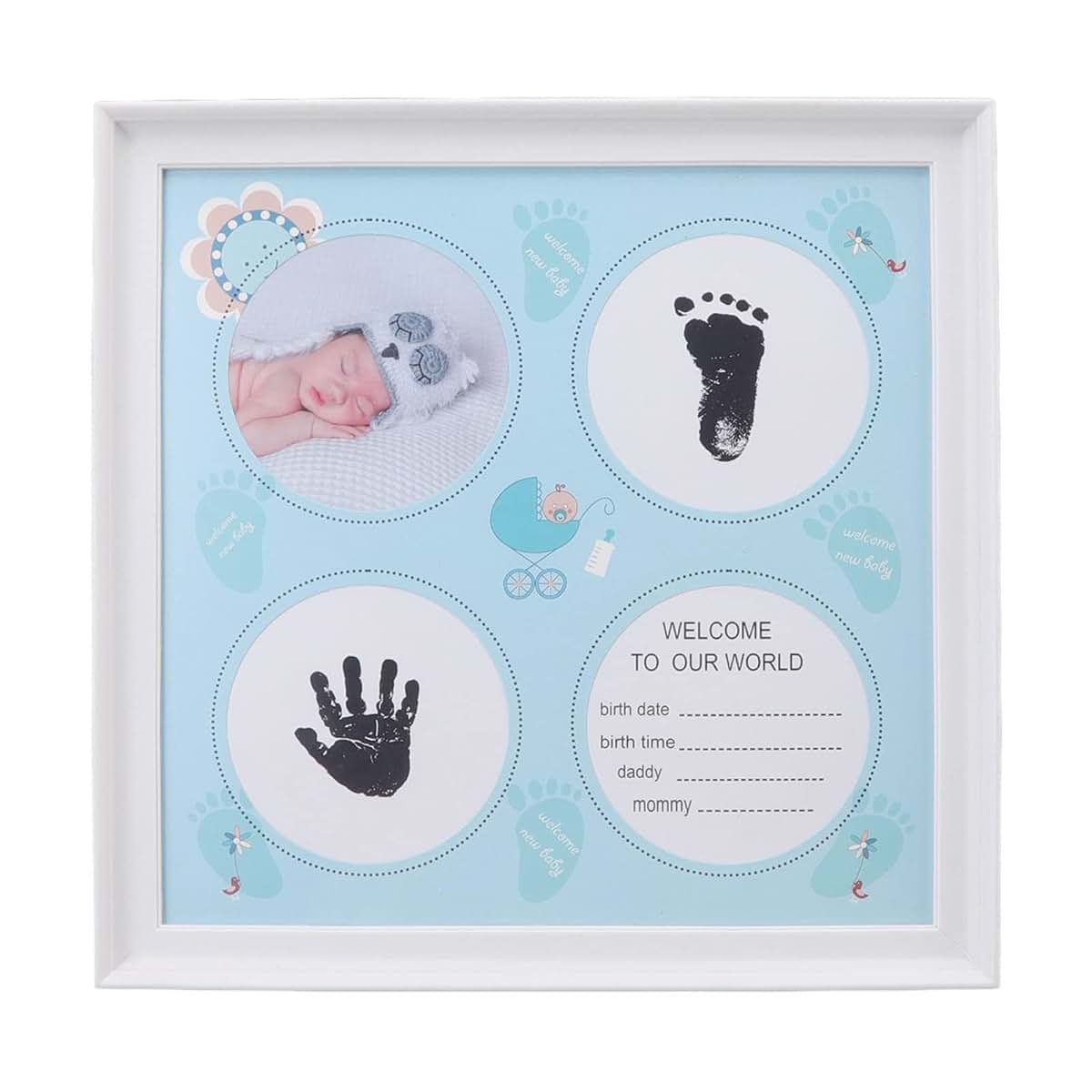 Milltrip Newborn Hand & Footprint Keepsake Frame, Display with Shadow Box