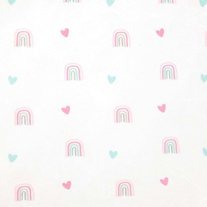 Lush Decor Llama Love Rainbow Soft Plush Fitted Crib Sheet Pink (photo 3)