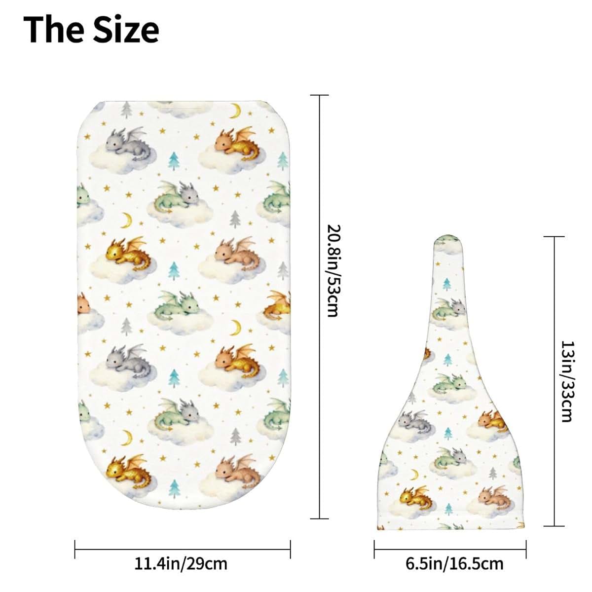 Dragon Print Swaddle Blanket Set for Newborns