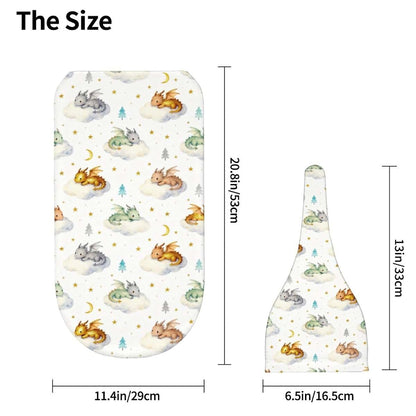 Dragon Print Swaddle Blanket Set for Newborns