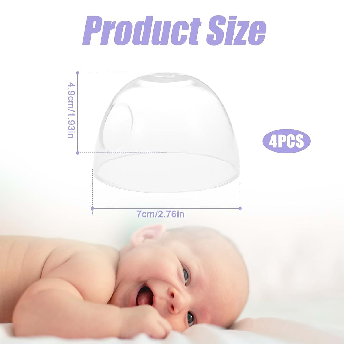 BabyOneStop 4-Pack Replacement Bottle Caps for Avent Natural Bottles 4oz & 9oz