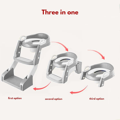 Fe Distribution Potty Training Toilet with Portable Soft PU Seat, Anti Slip Step Stool Ladder-3 in 1 Multifunctional (photo 3)