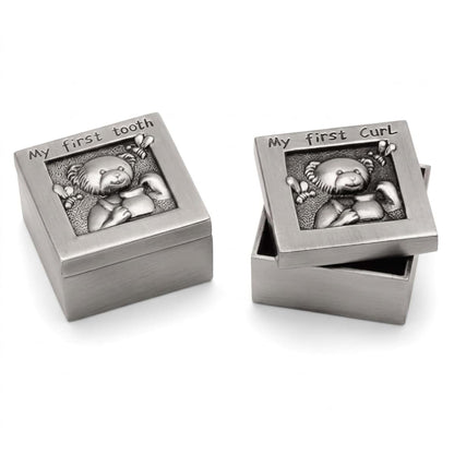 Creative Gifts International Teddy Bear Tooth and Curl Keepsake Boxes