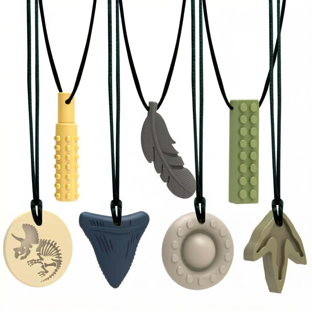 Chewy Silicone Sensory Necklaces for Teething and Focus Support