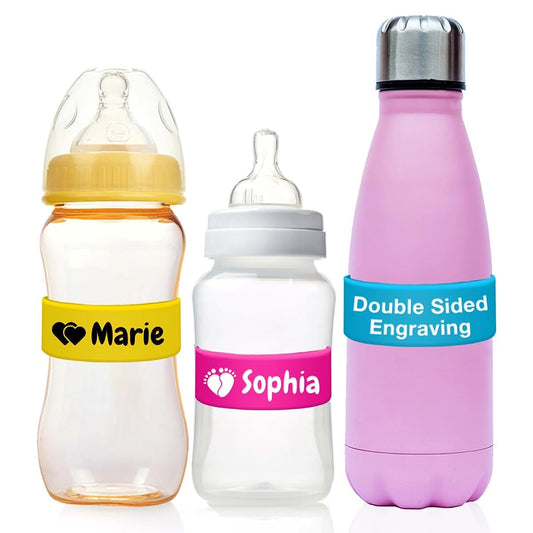 BabyOneStop Personalized Silicone Bottle Name Bands