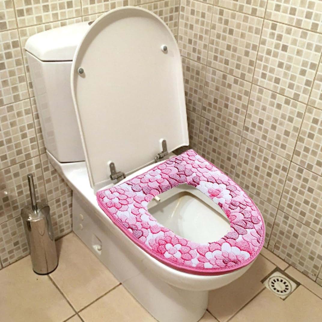 Monetais Toilet Seat Cushion Soft Zipper Cover Set (photo 3)