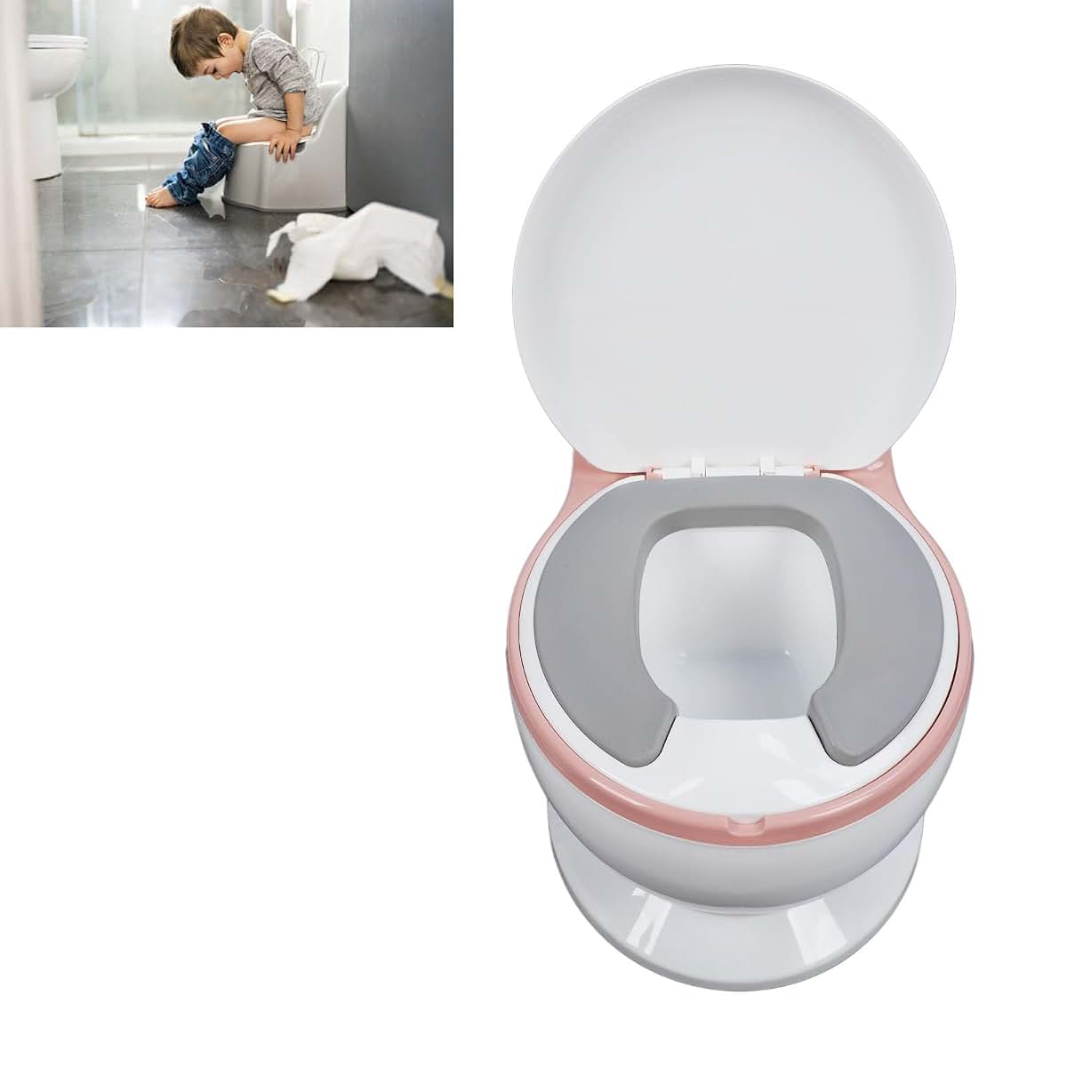XHTLLO Adjustable Portable Kids Potty Training Seat in Pinkest (photo 3)