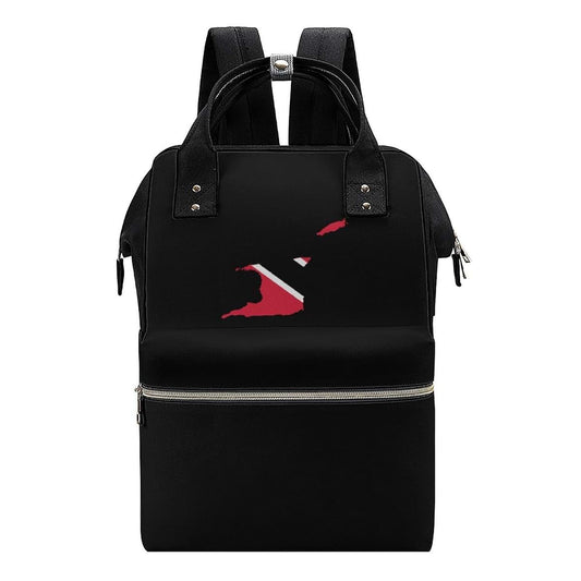 BabyOneStop Trinidad and Tobago Flag Print Multifunction Diaper Backpack