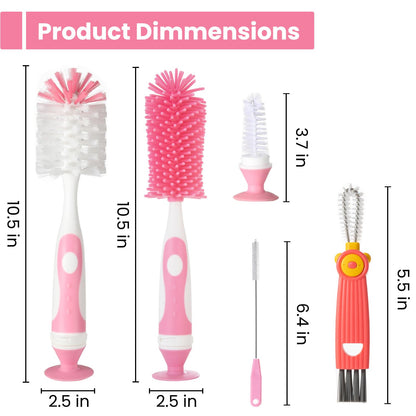 Ariseno 5-in-1 Baby Bottle Brush Set