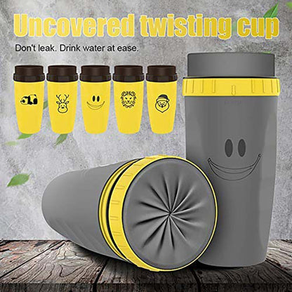 CHENGNAN Twizz Travel Mug with Straw and Twist Top, 300ml