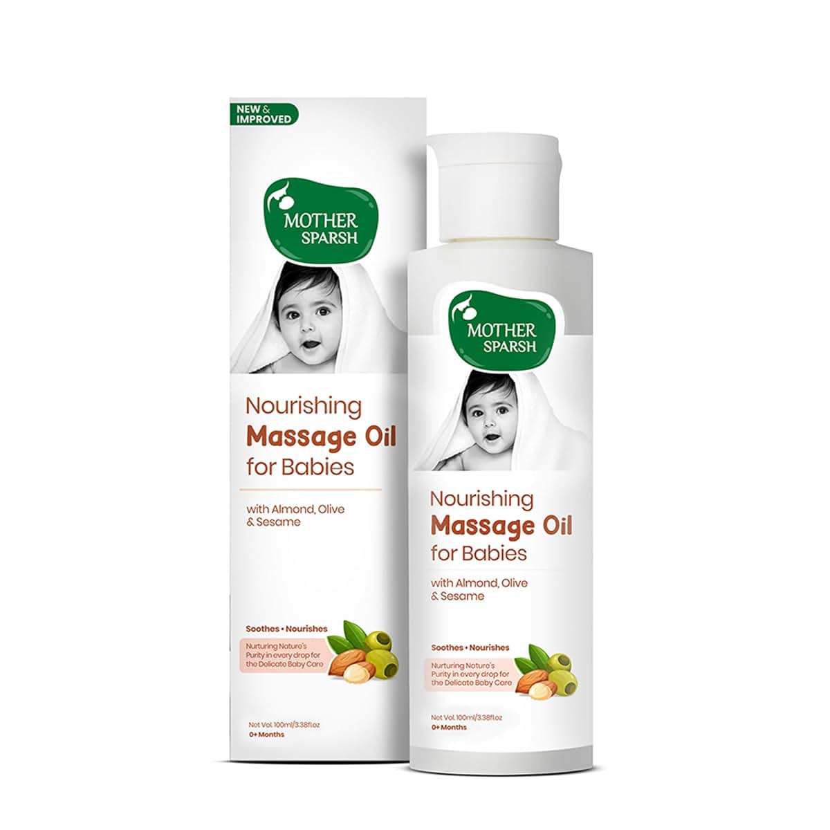 Mother Sparsh Ayurvedic Baby Massage Oil With 18 Herbal Extracts