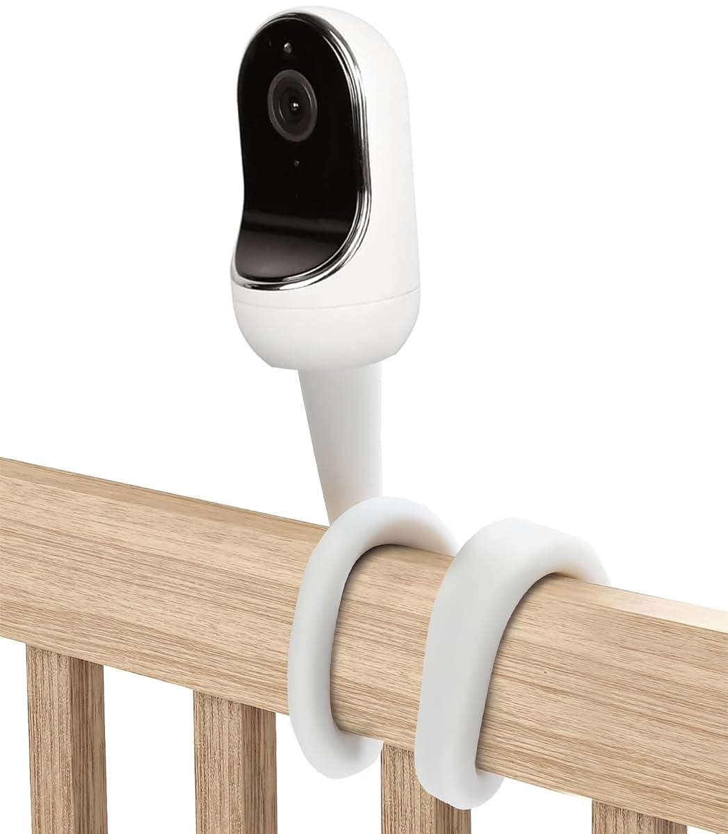 SUTINE Baby Monitor Mount for Nanit Pro with Flex Stand, 17" Flexible Goose Neck, 1/4 Screw, White