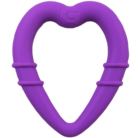 Gummee Purple Heart Silicone Baby Teething Ring
