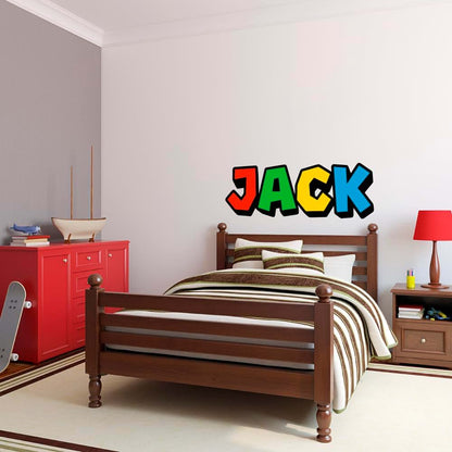 Vinyl Designs Super Mario Custom Name Wall Decal Sticker