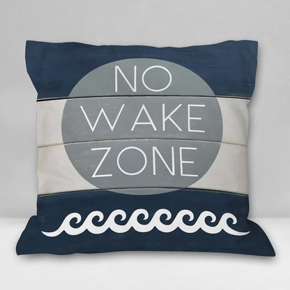 Burosev No Wake Zone Nursery Soft Throw Pillow Cover
