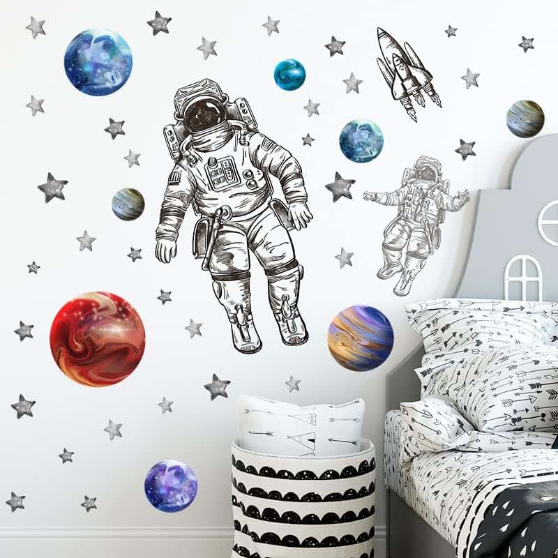 Astronaut Wall Decals: Removable Vinyl Space Art for Kids' Rooms