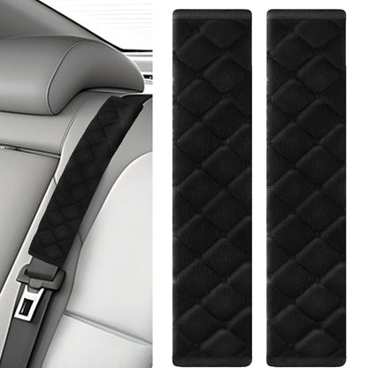 BabyOneStop Car Seat Belt Shoulder Strap Covers, 10.6 Inch Black Padding