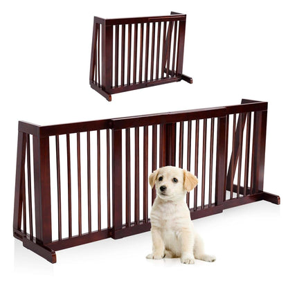 Chefjoy Expandable Solid Pine Wood Dog Gate for Doorways