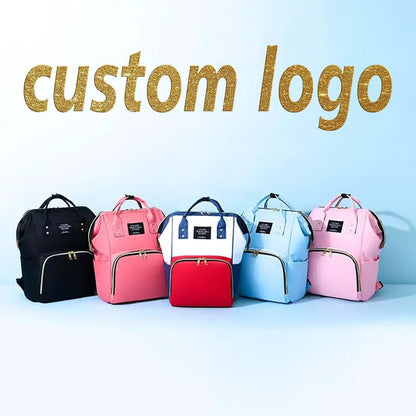 SMALL COLOR Custom Diaper Bag Personalized Diaper Bag Backpack With Insulated Pocket For Women Custom Name (Black) (photo 3)