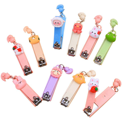 Petunny 20-Pack Stainless Steel Cartoon Nail Clippers, Random Colors