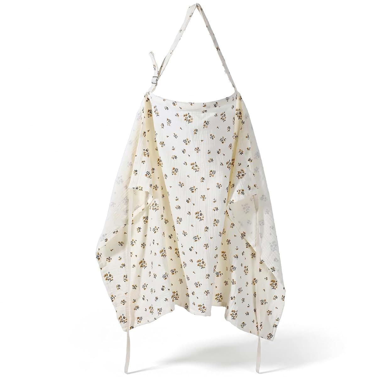 Hadnves Muslin Nursing Cover Up for Breastfeeding Breathable Khaki