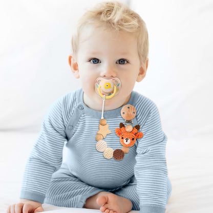 LSTRAGY Deer Pacifier Clip Holder for Soothers and Teethers